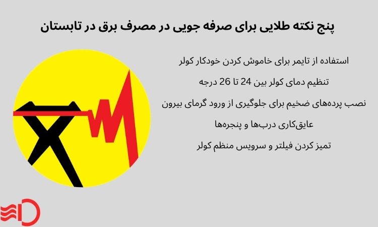 کاهش مصرف برق در تابستان
