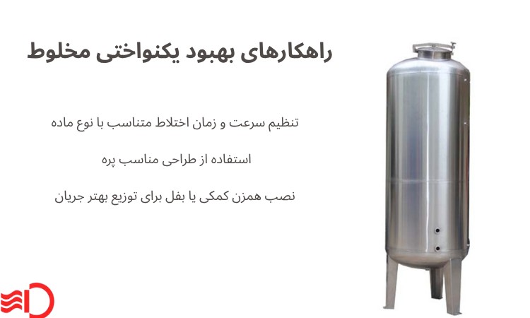 راهکارهای بهبود یکنواختی مخلوط